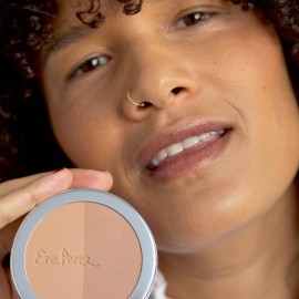 Ere Perez - Natural Rice Powder Blush + Bronzer Duo | Buildable, Breathable, Oil Absorbing, Medium Coverage | Vitamin E, Chamomile | Vegan, Cruelty-Free, Clean Beauty (Roma) Ere Perez - Natural Rice Powder Blush + Bronzer Duo | Buildable, Breathable, Oil Absorbing, Medium Coverage | Vitamin E, Chamomile | Vegan, Cruelty-Free, Clean Beauty (Roma)
