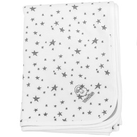 Woolino Baby Blanket for Crib or Stroller - Merino Wool and Organic Cotton Infant Blanket - 4 Season - 40 x 31.5 - Stars