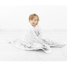 Woolino Baby Blanket for Crib or Stroller - Merino Wool and Organic Cotton Infant Blanket - 4 Season - 40 x 31.5 - Stars