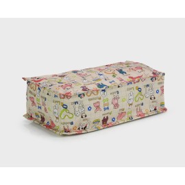 Cosmetic Bag for Women Cute Printing 14 Pockets Expandable Makeup Organizer Purse with Handles (Dog)