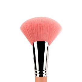 Bdellium Tools Professional Makeup Brush - Pink Bambu Series 991 Face Fan - With Soft Synthetic Fibers, For Defining the Cheekbones (Pink, 1pc)