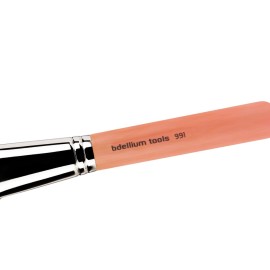 Bdellium Tools Professional Makeup Brush - Pink Bambu Series 991 Face Fan - With Soft Synthetic Fibers, For Defining the Cheekbones (Pink, 1pc)