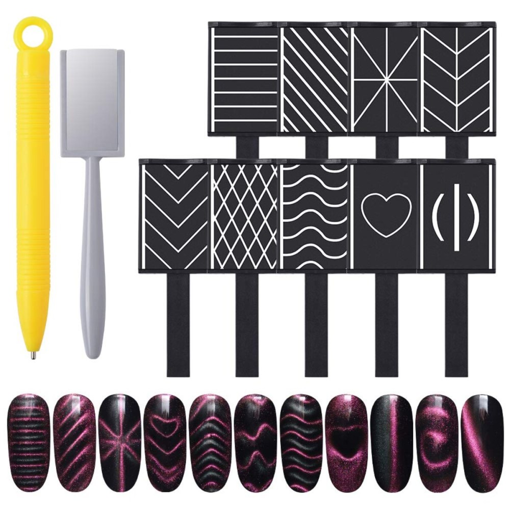 Magnet Plate Wand Board Nail Art Tool for DIY Magic 3d Magnetic Polish Cats Eyes Choose 11pcs/set Magnet Plate Wand Board Nail Art Tool for DIY Magic 3d Magnetic Polish Cats Eyes Choose 11pcs/set