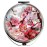 MADDesign Mother of Pearl Pink Makeup Mirror Compact Folding Magnify Apricot Tree Flowers Design