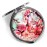 MADDesign Mother of Pearl Pink Makeup Mirror Compact Folding Magnify Apricot Tree Flowers Design
