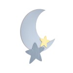 NoJo Little Love Separates Collection - 16 Weathered Grey Star and Moon Shaped Wall Art, Nursery, Bedroom or Playroom Dcor