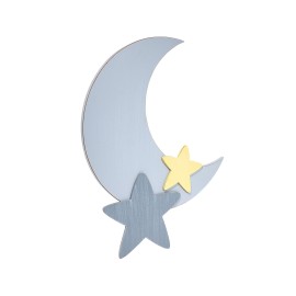 NoJo Little Love Separates Collection - 16 Weathered Grey Star and Moon Shaped Wall Art, Nursery, Bedroom or Playroom Dcor