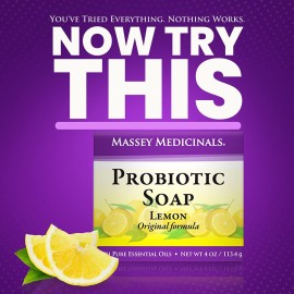 Candida Freedom Massey\'s CF 100% Natural Probiotic Soap Bar - Elevate Your Skincare Routine with Potent Tea Tree and Refreshing Lemon Essence - Pure Citrus Bliss 4oz Candida Freedom Massey\'s CF 100% Natural Probiotic Soap Bar - Elevate Your Skincare Routine with Potent Tea Tree and Refreshing Lemon Essence - Pure Citrus Bliss 4oz