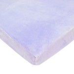 TL Care Heavenly Soft Chenille Fitted Mini Crib Sheet 24 x 38, Warm and Cozy Chenille Portable Sheet, Lavender, for Boys and Girls, Fits Most Pack N Play Mattresses