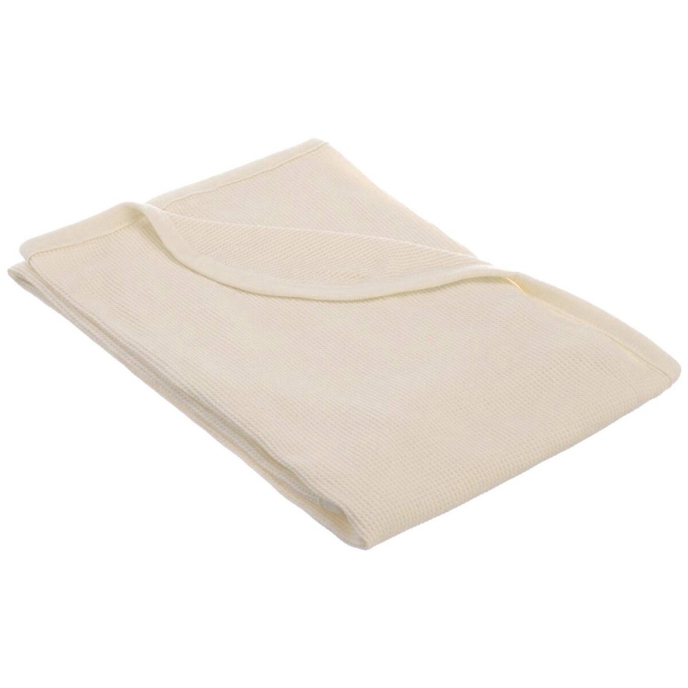 TL Care 100% Cotton Thermal Waffle Swaddle Blanket, Soft, Breathable & Stretchy, Cream, 30 x 40 for Boys and Girls, Perfect for Swaddling, Travel and Gifting