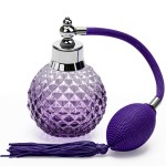 Coolrunner Crystal Art Vintage Style Refillable Perfume Atomizer Long Spray Bottle 100ml(Purple)
