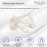 French Amie Scottish Dog Puppy Ivory White Cream Small 2 Celluloid Handmade Automatic Hair Clip Barrette for Women and Girls, Made in France - (Ivory White Cream)