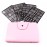 FingerAngel 4PCS XL Stamping Nail Art Plates with 1stamper,1scraper and 1 Pcs Pink Stamping Plate Organizer