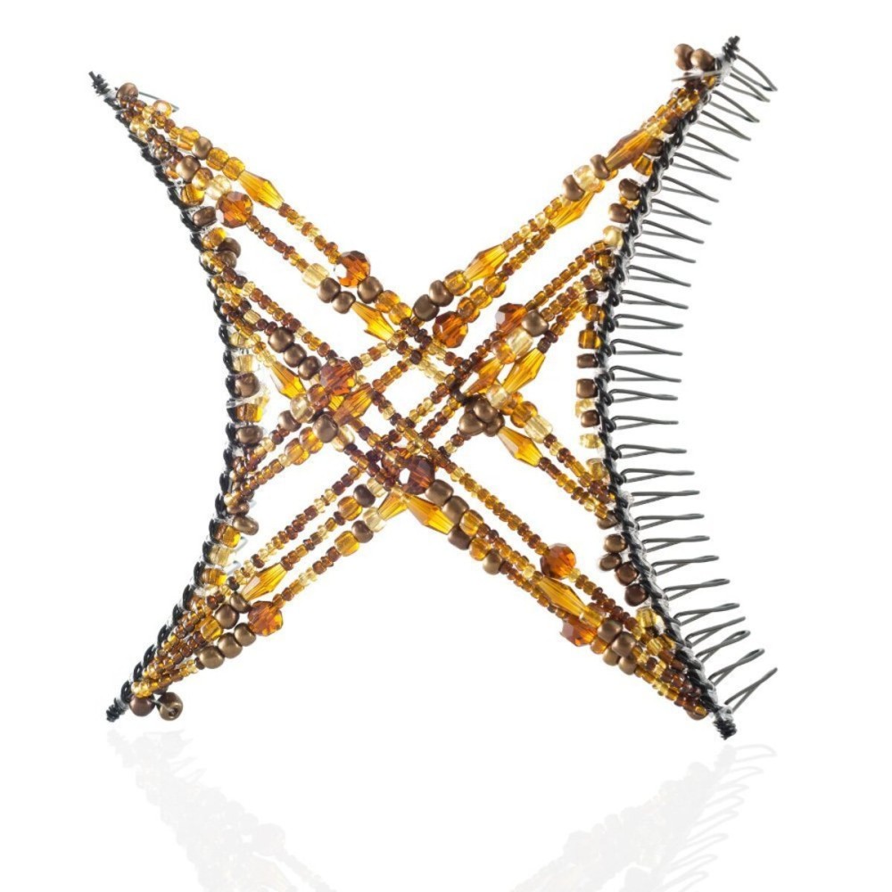 Hair Hugger for Fine, Thin, Short & Straight Hair by HairZing - Easy Comfy Styles, Add Volume with No Pressure - Double Comb with Elastic for UpDo, Ponytail, French Twist, Bun (Tortoise - Large)