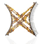 Hair Hugger for Fine, Thin, Short & Straight Hair by HairZing - Easy Comfy Styles, Add Volume with No Pressure - Double Comb with Elastic for UpDo, Ponytail, French Twist, Bun (Tortoise - Large)