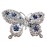 yueton New Crystal Rhinestone Butterfly Hair Clip Hair Accessories, Wedding Bride Headwear Hairpin