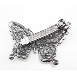yueton New Crystal Rhinestone Butterfly Hair Clip Hair Accessories, Wedding Bride Headwear Hairpin