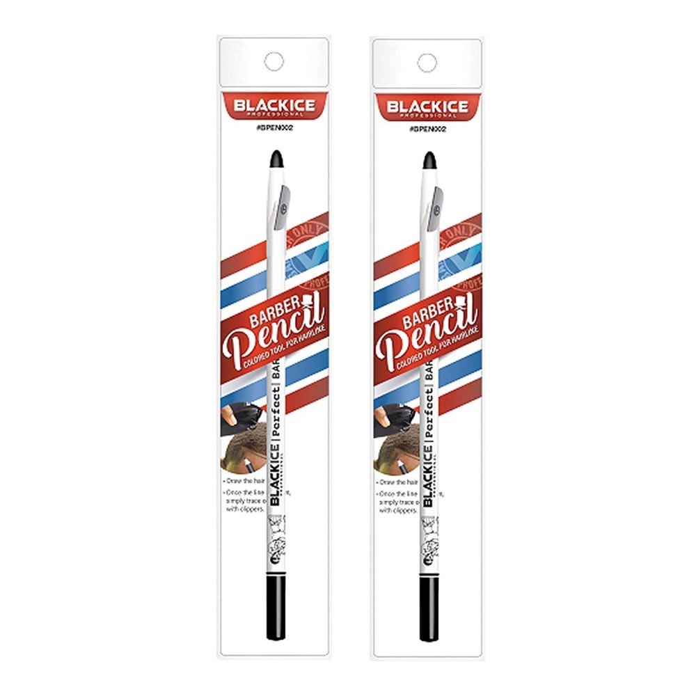 (2) Black Ice Spray Barber Pencils (White)