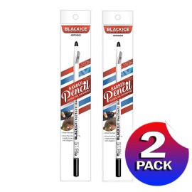 (2) Black Ice Spray Barber Pencils (White)