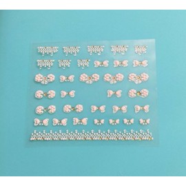 Wrapables Fingernail Stickers Nail Art Nail Stickers Self-Adhesive Nail Stickers 3D Nail Decals - Bows, Hearts & Flowers (3 Designs/6 Sheets) Wrapables Fingernail Stickers Nail Art Nail Stickers Self-Adhesive Nail Stickers 3D Nail Decals - Bows, Hearts & Flowers (3 Designs/6 Sheets)