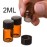 ELFENSTALL 50Pcs 2ml Oil Bottles for Essential Oils (5/8 Dram) Amber Glass Vials Bottles, with Orifice Reducers and Black Caps