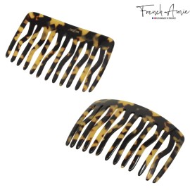 French Amie Fab 13 Teeth Handmade Medium Tokyo Celluloid Side Hair Comb (Tokyo)
