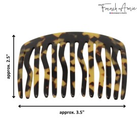 French Amie Fab 13 Teeth Handmade Medium Tokyo Celluloid Side Hair Comb (Tokyo)