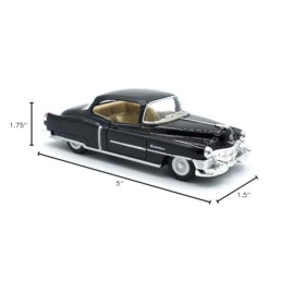 KiNSMART 1953 Cadillac Series 62 1:43 O Scale 5 Inch Die Cast Metal Model Classic Ventage Toy Car (Black)