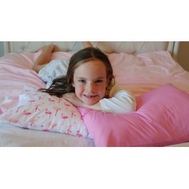 ELLA & MAX Toddler Pillowcase. Pink. Soft & Cuddly. Made of Luxury Microfiber Fabric - Easy to wash & no Ironing. Handmade in USA.