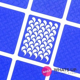 Whats Up Nails - Droplets Vinyl Stencils for Nail Art Design (2 Sheets, 24 Stencils Total)