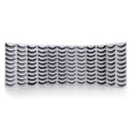 Bella Hair False Eyelashes Variety Pack, 60 Pairs Reusable Handmade Fake Eyelashes in 6 Styles, Specialized Natural Soft, Criss-Cross, Wispies Lashes for Daily, Casual Events, Daytime Outings and More