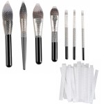 CLOTHOBEAUTY 40 pcs Makeup Brushes Pen Guard Protector Set Reusable Expandable Mesh Cover(Not include Brushes)