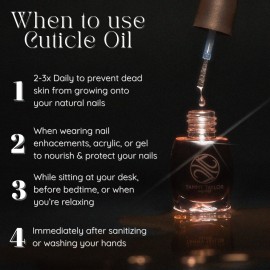 Tammy Taylor Hydrating Nail Cuticle Oil with Cuticle Cream | Peach Cuticle Softener w/Vitamin E, Jojoba Oil, Natural Ingredients & USA Made Professional Nail Growth Oil for Growth & Strength 4 oz