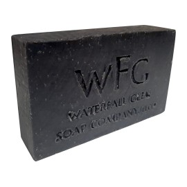 WFG WATERFALL GLEN SOAP COMPANY, LLC, Incognito Noir bath soap, charcoal, vegan with Dead Sea Salt infusion, fragrance free, enriched with kokum butter