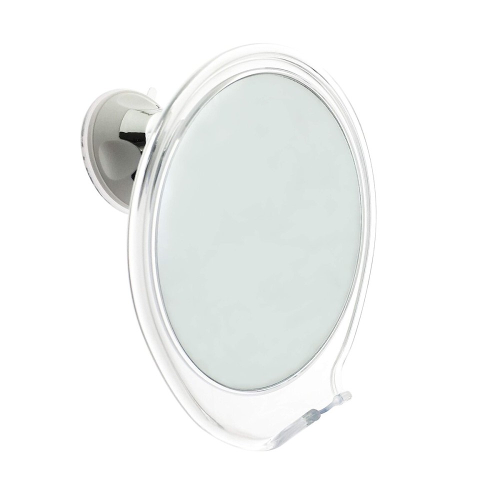 JiBen Fogless Shower Mirror with Power Locking Suction Cup, Built-in Razor Hook and 360 Degree Rotating Adjustable Arm, Personal Fog Free Bathroom Shaving Mirror (Clear)