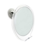 JiBen Fogless Shower Mirror with Power Locking Suction Cup, Built-in Razor Hook and 360 Degree Rotating Adjustable Arm, Personal Fog Free Bathroom Shaving Mirror (Clear)