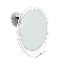 JiBen Fogless Shower Mirror with Power Locking Suction Cup, Built-in Razor Hook and 360 Degree Rotating Adjustable Arm, Personal Fog Free Bathroom Shaving Mirror (Clear)