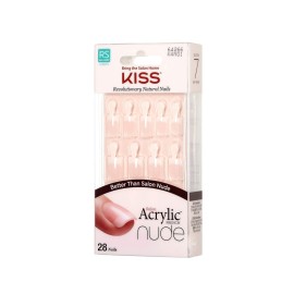 Kiss Salon Acrylic Nude French Nails 28 Count (Breathtaking) (6 Pack)