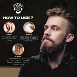 Beardilizer Beard Strong Beard Oil for Men - 100% Natural Growth Oil & Conditioner with Argan, Jojoba & Vitamin E - Softening, Moisturizing for Soft, Healthy Beard - 4 Oz