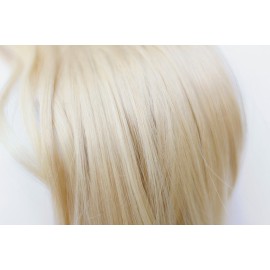 Tressmatch16-18 Remy Human Hair Clip in Extensions Platinum Blonde (60) White Ash Grey Thick to Ends Full Head Volume Set [150grams/5.3oz]