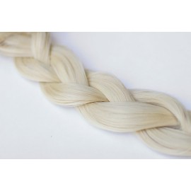 Tressmatch16-18 Remy Human Hair Clip in Extensions Platinum Blonde (60) White Ash Grey Thick to Ends Full Head Volume Set [150grams/5.3oz]