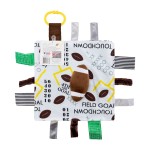 Baby Jack & Co 10x10 Football Sports Lovey Sensory Plush Blanket - Tag Toys for Babies - Baby Stroller Toys - Learn Shapes, Letters & Colors - MVP Baby Ball Toy & Baby Sports Gift