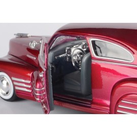 1948 Chevy Aerosedan Fleetline, Red - Motormax Premium American 73266 - 1/24 Scale Diecast Model Car, unisex-children