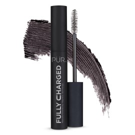 PR Beauty Fully Charged Mascara for Eye Lash Volume & Length (Black) - Travel Size Thickening, Volumizing, & Lengthening Mascara Powered by Magnetic Technology - Maintains Lift & Curl of Lashes