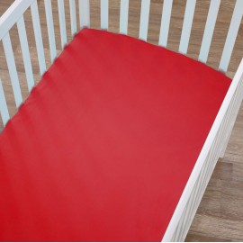 TL Care Supreme 100% Natural Cotton Fitted Crib Sheet 52 x 28, Enhanced Thickness for Soft, Breathable & Hypoallergenic Jersey Comfort, Red, Neutral for Boys & Girls