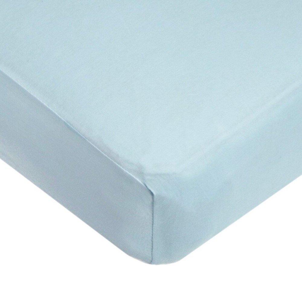 TL Care Fitted Crib Sheet 28 x 52, Soft Breathable Neutral 100% Cotton Jersey Sheet, Blue, for Boys and Girls, Fits Crib and Toddler Bed mattresses