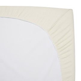 TL Care 100% Natural Cotton Fitted Mini Crib Sheet 38 x 24 - Soft & Breathable Small Nesting Portable Crib Sheet, Fits Pack N Play Mattresses, Cream, for Boys & Girls