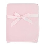 TL Care Fleece Blanket with Silk-Like Satin Trim, Soft, Warm & Cozy, Pink, 30 x 30 for Boys and Girls, Perfect for Baby Carrier, Stroller, Travel and Gifting