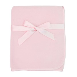 TL Care Fleece Blanket with Silk-Like Satin Trim, Soft, Warm & Cozy, Pink, 30 x 30 for Boys and Girls, Perfect for Baby Carrier, Stroller, Travel and Gifting