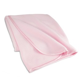 TL Care Fleece Blanket with Silk-Like Satin Trim, Soft, Warm & Cozy, Pink, 30 x 30 for Boys and Girls, Perfect for Baby Carrier, Stroller, Travel and Gifting